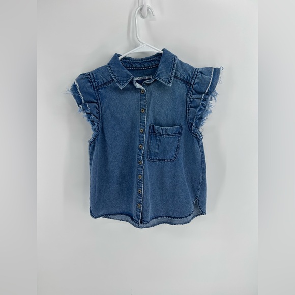 Anthropologie Pilcro Ruffle Buttondown Top | XSP - Picture 2 of 4